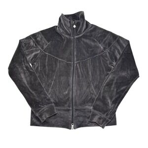 Vintage Y2K/90s Nike Track Jacket Velour Women's Size Medium Sporty Streetwear